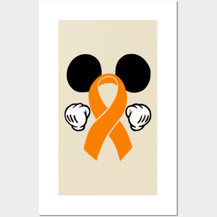 Mouse Ears Awareness Ribbon (Orange) Posters and Art